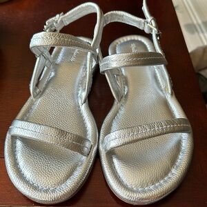 Brand new Madewell: The janine slingback sandal metallic leather, Size 8
